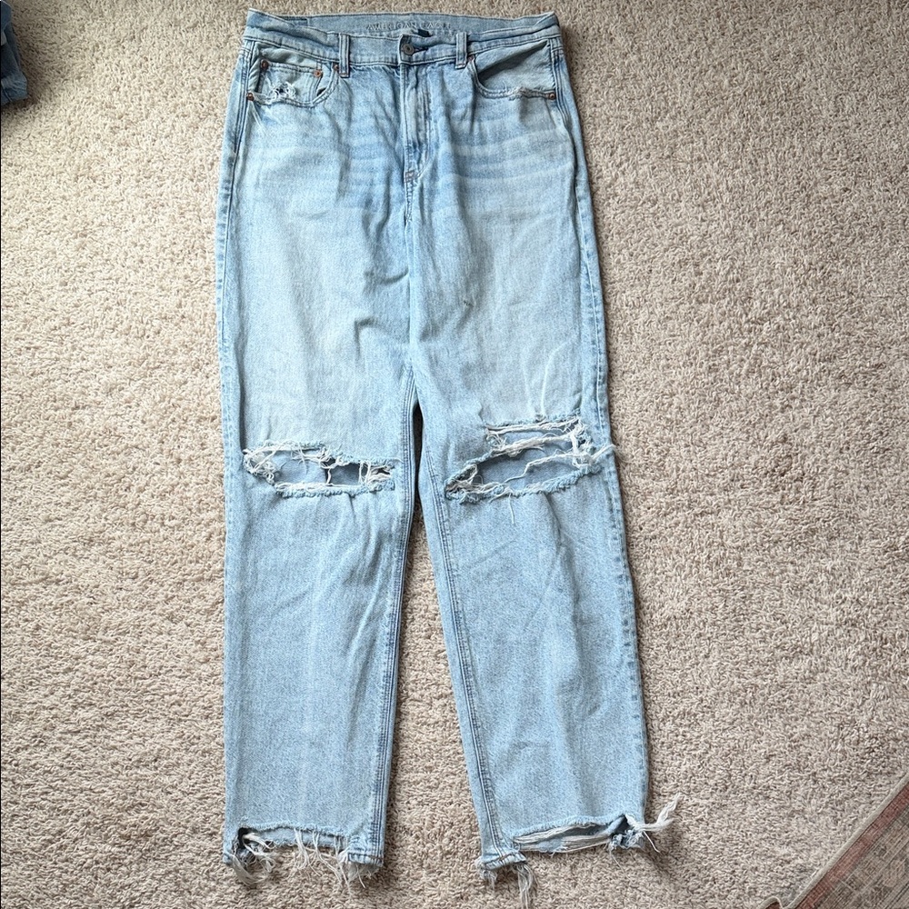 Distressed Light Blue Women's Jeans size 12 long